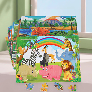 Câu đố bằng gỗ trẻ em câu đố động vật phẳng 60 mảnh phim hoạt hình câu chuyện cổ tích câu chuyện trẻ em câu đố giáo dục cho trẻ em - Product Image 3