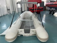 Bateau pneumatique à coque en aluminium Achilles Hypalon UT420 de 420 cm avec échelle et auvent