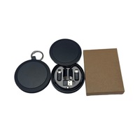 Ensemble organisateur de câbles de données transfrontaliers 6-en-1 avec adaptateur magnétique à charge rapide PD 60W, rangement pour carte SIM et support de téléphone