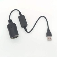 Adaptateur USB de voiture 5V vers 12V pour prise allume-cigare femelle, alimentation mobile pour banque d'alimentation, connexion DVR Modèle 5505