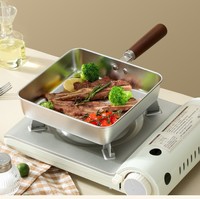Ensemble de casseroles à fond plat en acier inoxydable 304, rondes et carrées, pour cuisinière à gaz et à induction
