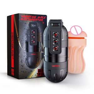 Grenade Shaped Masturbação Cup com Voice Companionship Automatic Empurrando Masturbador 6 Frequências Vibração para Homens - Product Image 3