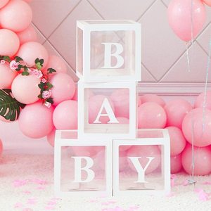 Scatola Personalizzata a Sorpresa Trasparente per Palloncini, Decorazione per Feste Baby <span class=keywords><strong>Shower</strong></span>, Rivelazione del Genere per Maschio e Femmina e Laurea - Product Image 1