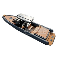 Bateau pneumatique à coque en aluminium de qualité supérieure certifié CE de 10,5 m avec une grande capacité de rangement et une disposition de pont ergonomique
