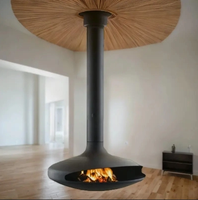 Cheminée à éthanol en acier moderne autoportante, cheminées suspendues intérieures/extérieures pour villas, salons, hôtels, 600 mm
