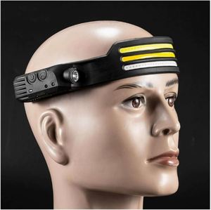 10 Lighting Mode Headlamp <b>Led</b> Rechargeable 3 <b>Light</b> Beam Headlight <b>Motion</b> <b>Sensor</b> Mining Headlamp <b>With</b> Clip - Product Image 2