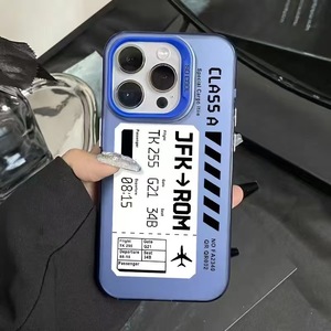 Coque de téléphone de conception d'étiquette de <span class=keywords><strong>carte</strong></span> d'<span class=keywords><strong>embarquement</strong></span> de mode pour <span class=keywords><strong>iphone</strong></span> 16 couverture rigide de protection dégradée givrée pour <span class=keywords><strong>iphone</strong></span> 15 14 13 12 11 - Product Image 5