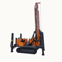 Plateforme de forage rotative pour puits d'eau, moteur diesel, utilisée pour des forages de 350m, 300m, 250m