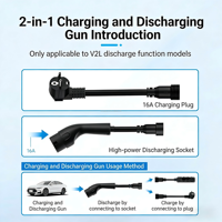 Câble de charge pour véhicule à énergie nouvelle ZKYC CF01 2-en-1, norme européenne Type 2, intégration charge/décharge transfrontalière