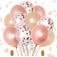 Youlun 100 pièces Pack BOBO 12 pouces Confettis Paillettes Étoiles Recharges Ballons en Latex Transparent Clair pour Mariage Anniversaire Fête