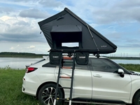 Auvent latéral autoportant pour voiture avec version toile et lumières LED, résistant à la pluie, avec trou en D, pour tente de toit