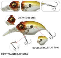 Leurre de pêche artificiel Cheery 42mm/6g en ABS, type crankbait, pour brochet et perche en rivières d'eau douce