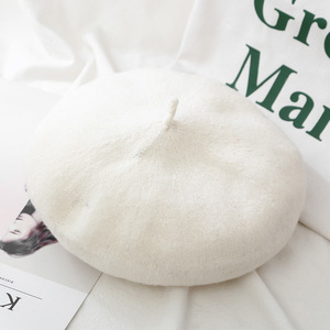 Mũ Nồi Vải Len Cho Bé Gái Xinh Xắn Mũ Beanie Mũ Nồi Pháp Ấm Áp Mùa Thu Ngoài Trời Họa Sĩ Thời Trang Cho Nữ Nhiều Màu - Product Image 2