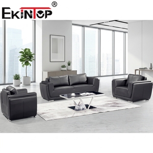Móveis de Escritório de Luxo, Conjunto de Sofás para Recepção Comercial, Sofá Seccional Moderno em Couro, Sofás Modulares para Sala de Espera - Product Image 1