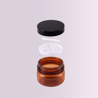 Pot en plastique PET ambré pour crème, 60g, 90g, 200g, 300g, rechargeable, pour emballage d'émulsion cosmétique et d'essence de soin de la peau