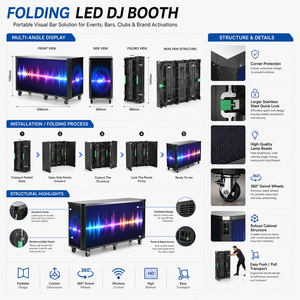 Cabina de DJ Personalizable en 3D para Discoteca, con Forma Personalizada, Pantalla LED Grande con Diseño de Elfo Nocturno - Product Image 3