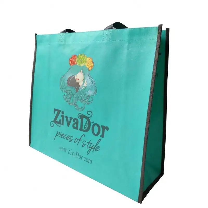 Custom large bopp laminated pp nonwoven multicolour bag for shopping
