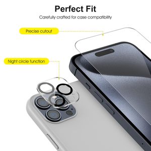 Chống trầy xước HD điện thoại di động điện thoại di động phim <span class=keywords><strong>Tempered</strong></span> <span class=keywords><strong>Glass</strong></span> 15 màn hình bảo vệ cho iPhone Pro Max 14 cộng với 12 13 Máy ảnh ống kính 16 17 18 - Product Image 3