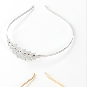 Diadema con hojas de metal para accesorios de boda, tocado sencillo y elegante para mujeres adultas, verano 2023 - Product Image 3