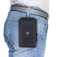 Sac de téléphone portable étanche en nylon durable Sac de taille à boucle magnétique solide Pochette universelle pour iPhone pour Samsung