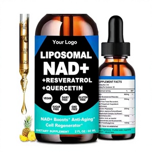 Ausreson OEM NAD Resvératrol Gouttes Liquides Complément Alimentaire 900mg Nicotinamide Riboside Liposomal pour Adultes Bouteille de 60ml - Product Image 1