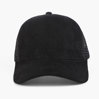 Gorras Trucker Unisex de 5 Paneles a Precio de Fábrica, MOQ Bajo, Tela de Gamuza, Visera Curva Ajustable, Gorra Trucker de Malla con Logotipo Personalizado