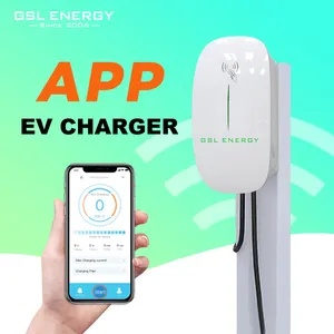 Hot Sale Wallbox EV Charger Electric 1-phase From 1.3kW To 7.4kW Or 3-phase From 4.1kW To 22kW Electric Car Charger