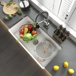 DASEN toptan cUPC lavabo Modern tasarım çiftlik önlük mutfak lavabo önlük ön 36ince mutfak lavabo