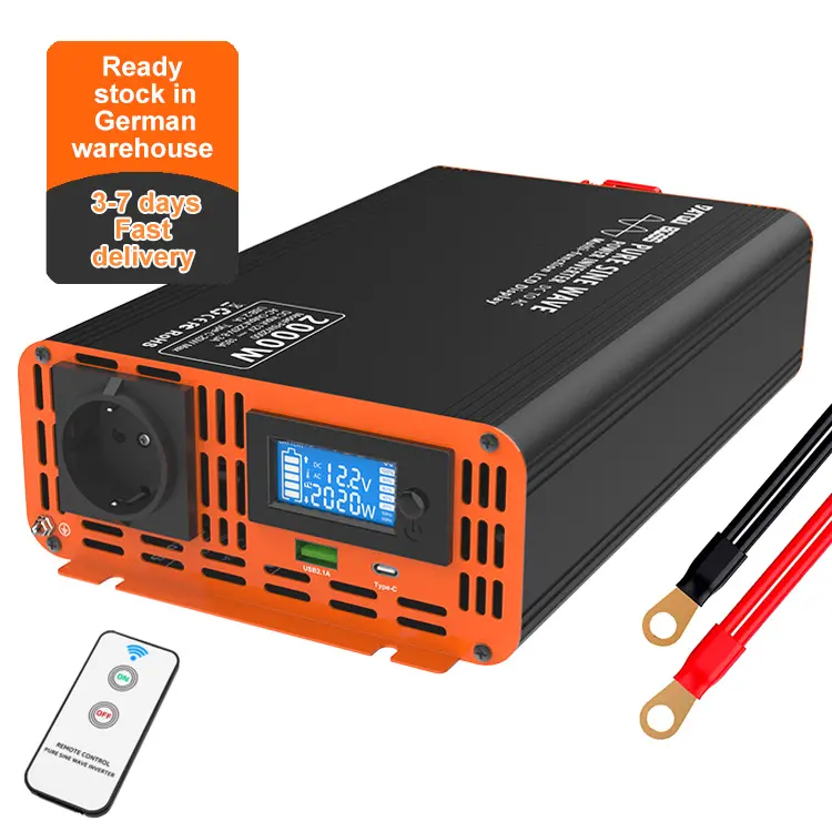 DATOUBOSS 12V 24V 48V DC a Ac 110V 220V 230V 240V 3000W Inversor de corriente de onda sinusoidal pura fuera de la red 1000W 1500W 2000W 3000W