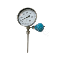 High Accuracy Temperature Gauge Hydraulic Oil Digital Temperature Meter Bimetal Thermometer Meter with Transmitter