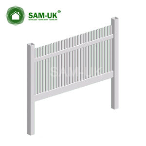 ホワイト3レールプラスチックフィールドフェンス5 "フェンスポストと八角形フェンスポストキャップ付き - Product Image 4