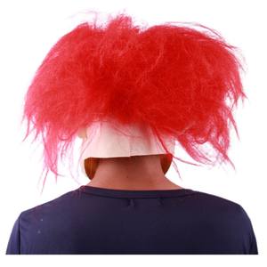 Máscara <span class=keywords><strong>de</strong></span> <span class=keywords><strong>Payaso</strong></span> Pintada <span class=keywords><strong>de</strong></span> Cabello Rojo Sonriente y Aterrador para Halloween y Navidad, Ecológica, <span class=keywords><strong>de</strong></span> Látex con Nariz Roja, para Regresar a la Esencia - Product Image 5