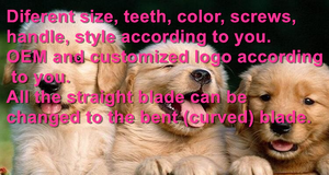 1 Hk47 7.0 Inch Hond Verzorgingsschaar Schaar Matte <span class=keywords><strong>Plating</strong></span> Geplateerde Coating Afgewerkt Zwaardblad 9cr18comov Roestvrij Staal - Product Image 6