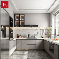 HAPPY HOUSES Meubles de cuisine modernes complets en bois blanc, installation modulaire, design de maison entière, installation complète, cuisine moderne, salle à manger à vendre