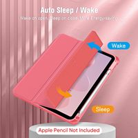 Étui mince hybride pour iPad 11th 10th génération 11 10.9 pouces 2025 2022 rose clair coque arrière transparente couverture de crayon