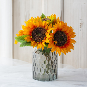 Bouquet de tournesols artificiels en soie West Lake Butterfly, 30cm-100cm, pour décorations de mariage et de maison - Product Image 3
