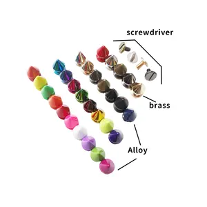 Factory Custom Multi-colors Bullet Cone Spike And Stud Metal Rivets For Garment Bag Decoration