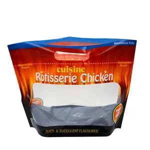 Saco de plástico para alimentos congelados, saco de plástico para frango com aquecimento e alta temperatura