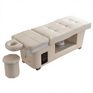 Cama de Masaje Minimalista de Cuero PU al por Mayor con Reposapiés Fijo, Fácil de Limpiar, para Uso Comercial en Salones - Product Image 1
