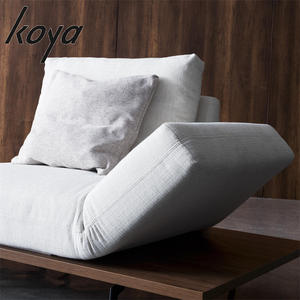 Thiết kế sang trọng cảm giác đơn giản vải kim loại mềm chân óc chó Veneer cơ sở ghế gỗ phòng khách đồ nội thất nhà Đôi Ý sofa - Product Image 2