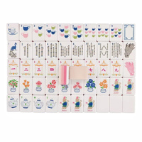 Jeu de Mahjong Américain Personnalisable en Acrylique pour Voyage en Plein Air, 160 Tuiles Originales en Confettis