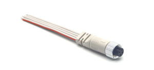 Cable Conector Impermeable para Luminarias: Macho/Hembra 2P/3P/4P + Cable de 20 Vías con Núcleo Blanco y Borde Rojo Moldeado por Inyección - Product Image 2