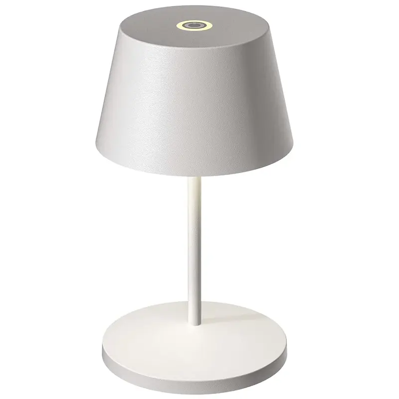 Lampu meja nirkabel keramik dapat diisi daya Usb, lampu meja Led Lithium desain baru