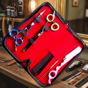 Beauty Hair Cutting Scissors OEM Hair Scissors Manufacturer Professional Custom Logo Barber Hair Cutting <b>Shears</b> set with Razor - Product Image 5