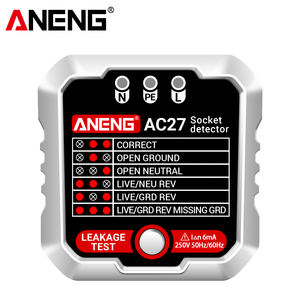 Testeur de prise ANENG AC27, testeur de tension, détecteur de prise, fil de terre, fil sous tension, vérification de la polarité, vérification de la phase, outil de vérification de circuit, prise EU/US - Product Image 1
