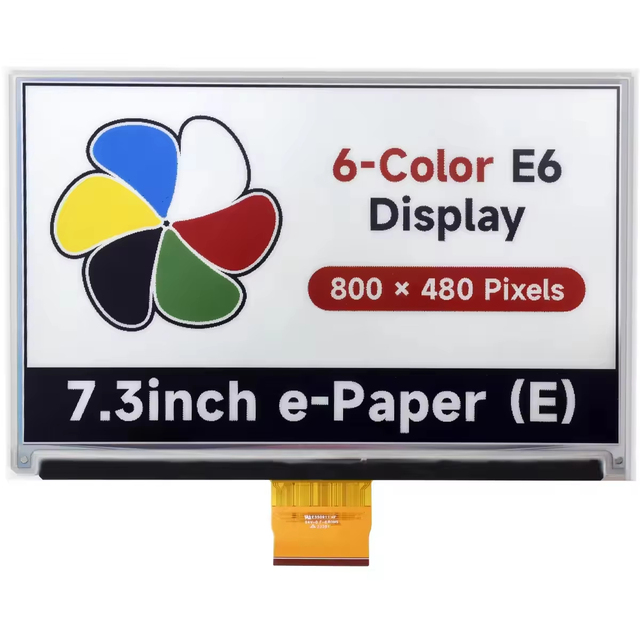 7.3inch E-Paper (E) 6-Color E-Paper Display E-Ink Display Low Power 800x480 for Raspberry Pi Jetson Nano Arduino STM32
