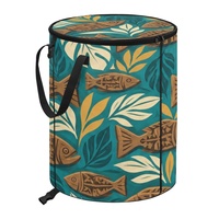 Bac de rangement pliable portable pour l'extérieur avec motif de poisson marin sculpté pour le camping et l'organisation de la voiture