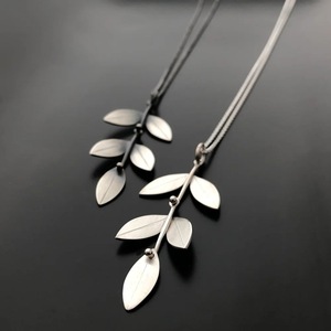 Set di Orecchini e Collana con Ciondolo a Foglia di Salice in Stile Bohémien Vintage, Gioielli Minimalisti alla Moda per Donne - Product Image 5