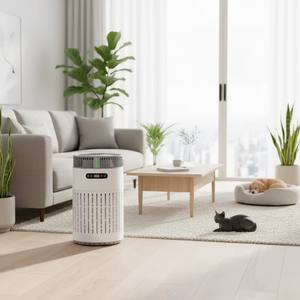 เครื่องฟอกอากาศสำหรับสัตว์เลี้ยงในบ้าน พร้อมแผ่นกรอง H13 HEPA กำจัดกลิ่นขนแมวและสุนัข เครื่องฟอกอากาศสำหรับบ้านที่เป็นมิตรกับสัตว์เลี้ยง เสียงเบา ควบคุมผ่านแอป - Product Image 1