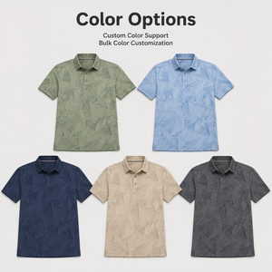 <span class=keywords><strong>Polo</strong></span> da Golf Personalizzata Verde Salvia per Uomo con Stampa Foglie di Palma Tropicale, Anti-UV e Traspirante, Abbigliamento Sportivo per Squadre - Product Image 6